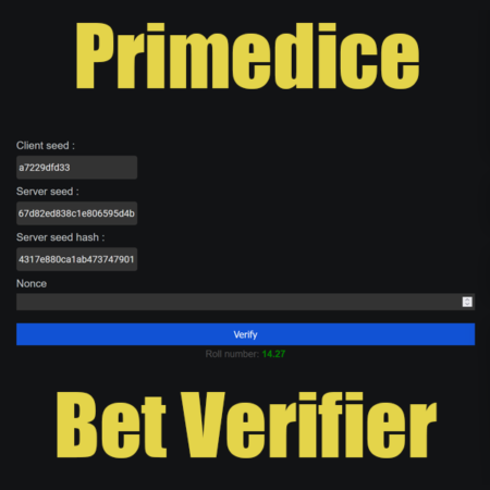 Primedice Bet Verifier