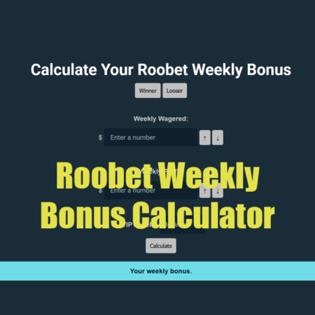 Roobet Weekly Bonus Calculator